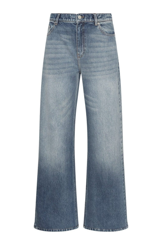Forudbestilling - Moss Copenhagen - Mschbine Lui Relaxed Long Jeans 19282 - Mid Blue Wash Jeans 