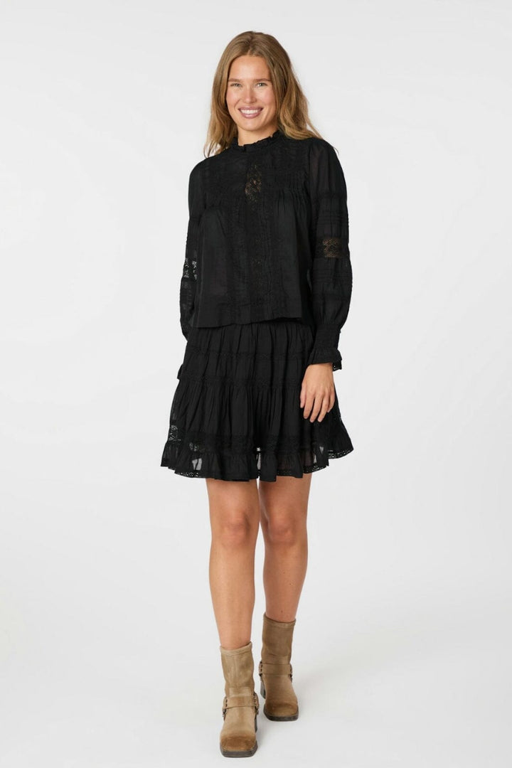 Forudbestilling - Neo Noir - Callia S Voile Skirt 164676 - 100 - Black