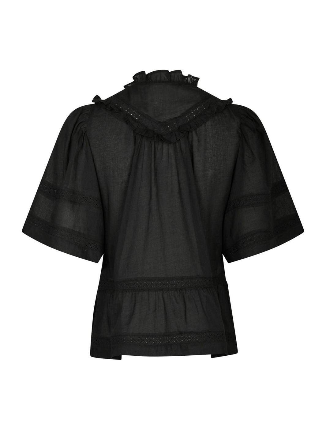 Forudbestilling - Neo Noir - Evienne S Voile Top 161856 - 100 - Black Toppe 