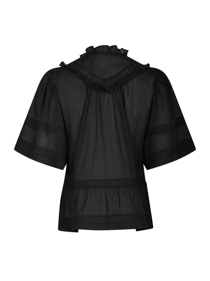 Forudbestilling - Neo Noir - Evienne S Voile Top 161856 - 100 - Black Toppe 
