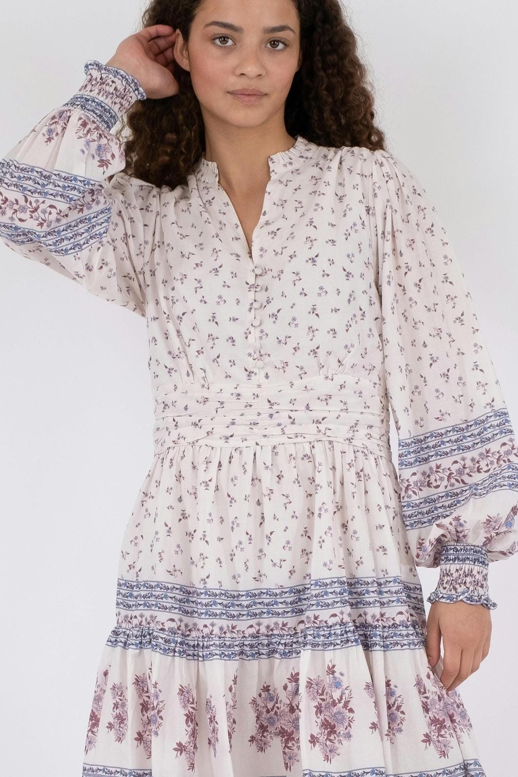 Neo Noir - Malti Mini Border Dress - Ash Rose