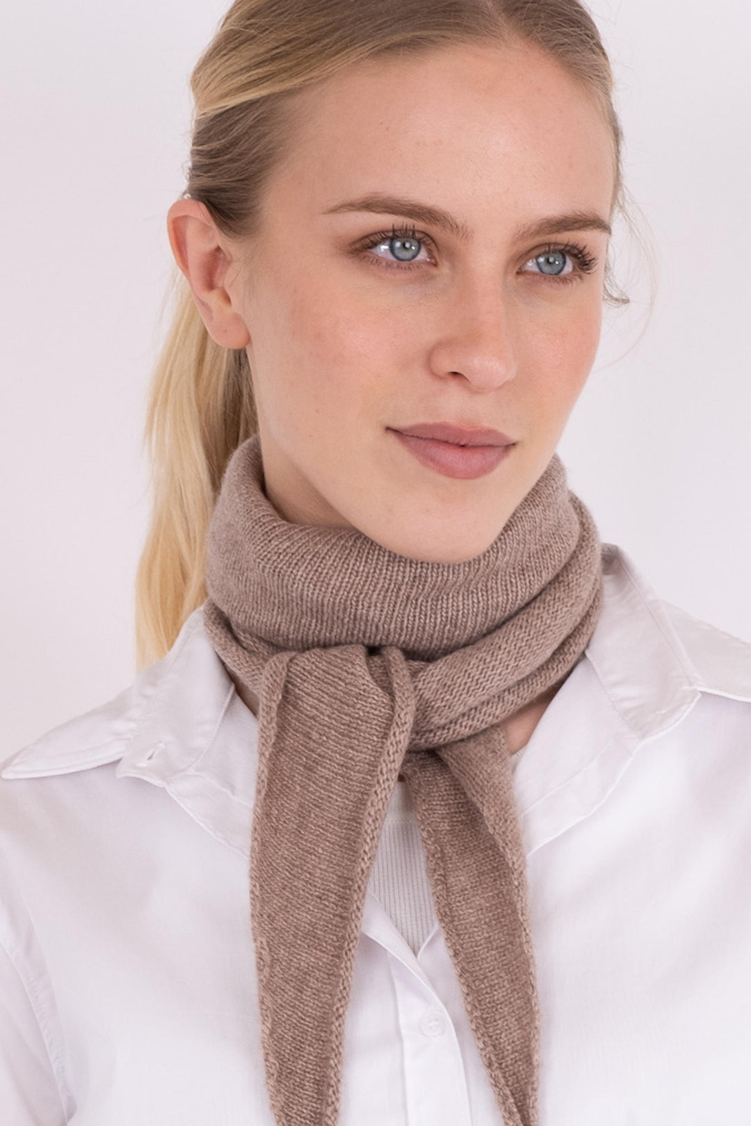 Neo Noir - Misty Knit Scarf - Beige Melange