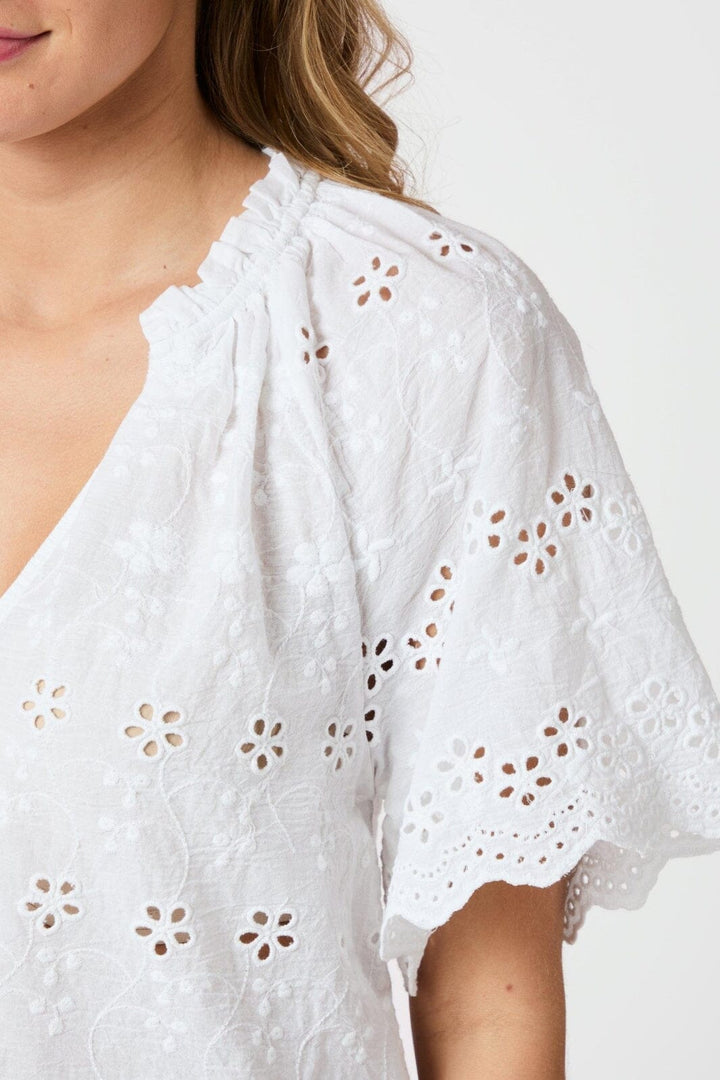 Neo Noir - Odet Embroidery Blouse 165172 - 120 - White