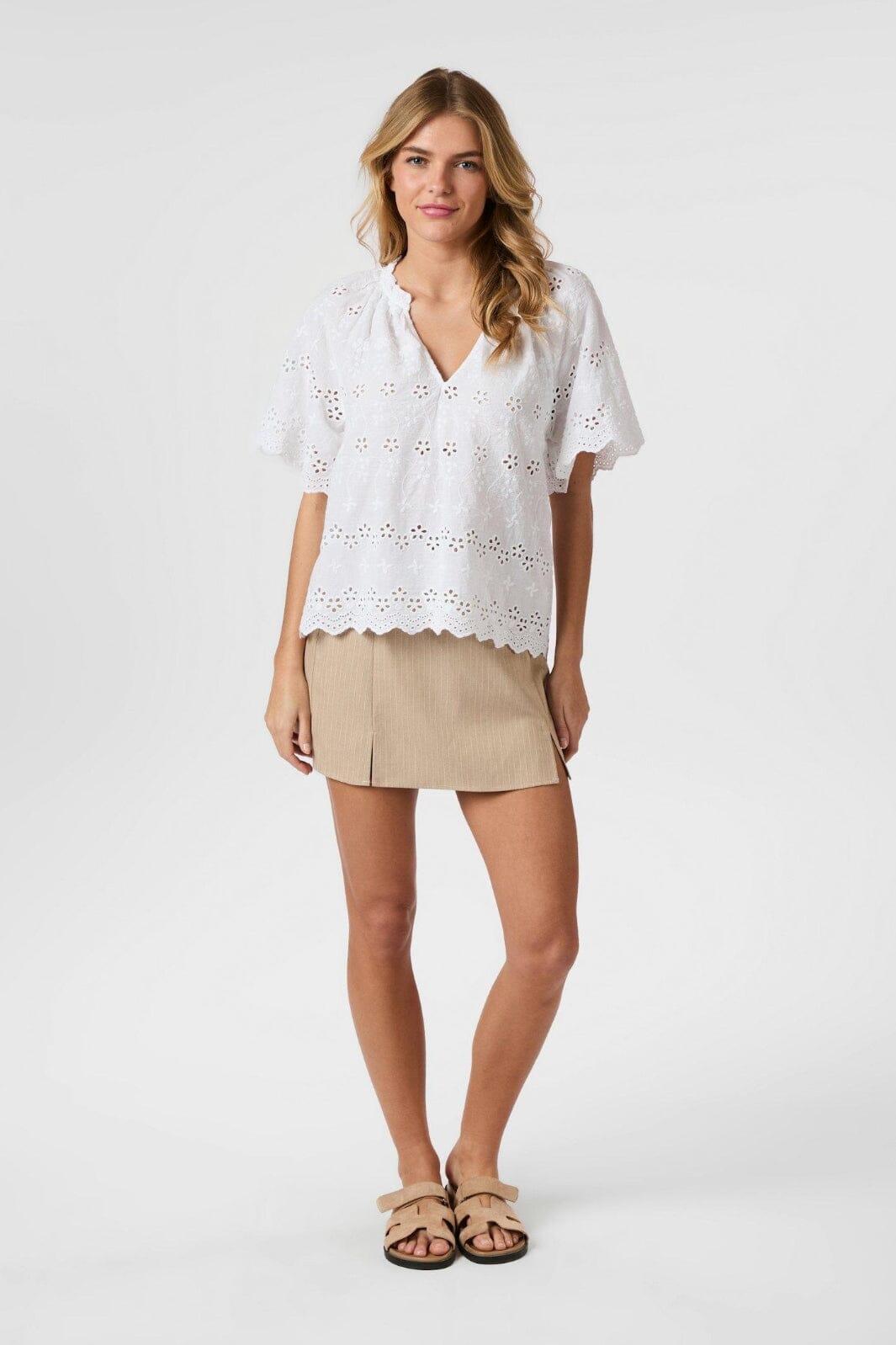 Neo Noir - Odet Embroidery Blouse 165172 - 120 - White