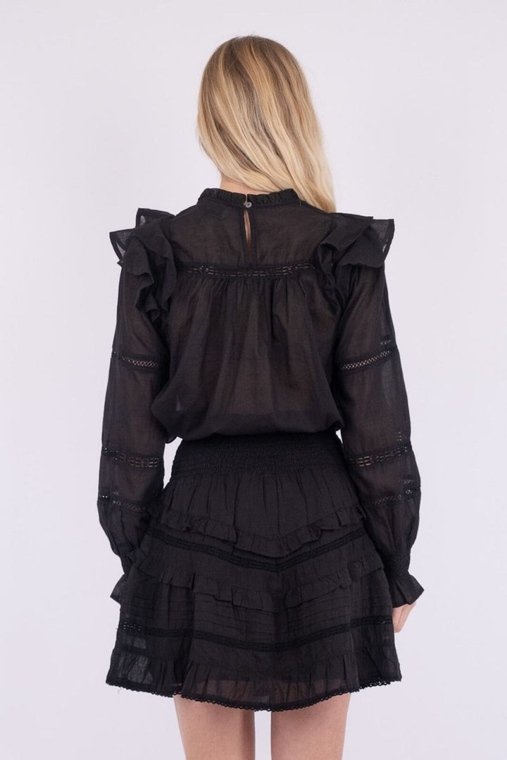 Forudbestilling - Neo Noir - Sarna S Voile Blouse - Black - (Marts) Bluser 