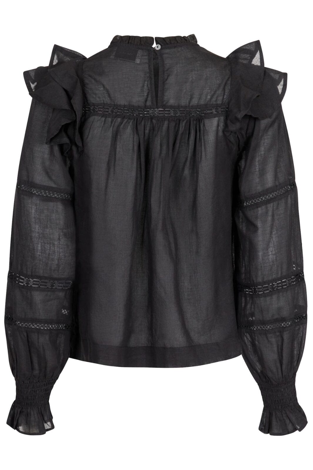 Forudbestilling - Neo Noir - Sarna S Voile Blouse - Black - (Marts) Bluser 