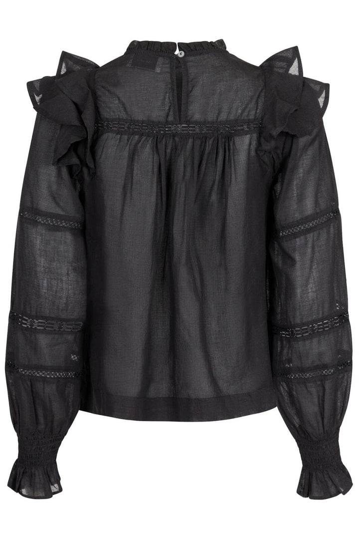 Forudbestilling - Neo Noir - Sarna S Voile Blouse - Black - (Marts) Bluser 