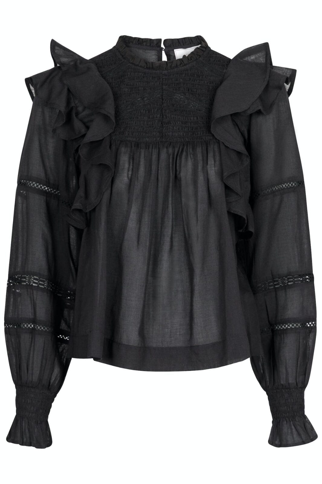 Forudbestilling - Neo Noir - Sarna S Voile Blouse - Black - (Marts) Bluser 