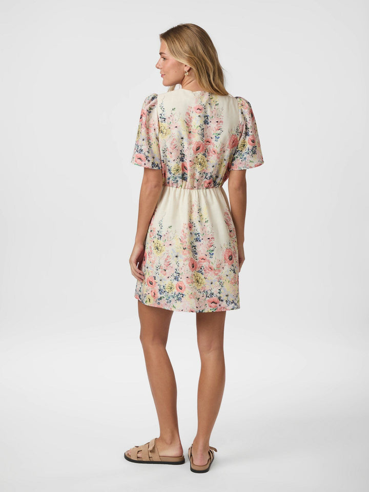 Forudbestilling - Neo Noir - Shena Flower Print Dress 166451 - 122 - Creme Kjoler 
