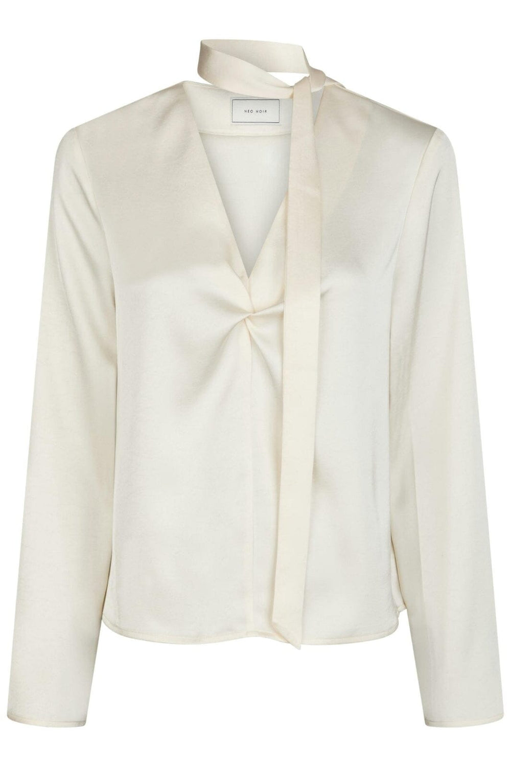 Neo Noir - Susanna Heavy Sateen Blouse 165018 - 621 - Pearl