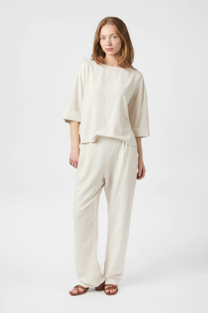 Forudbestilling - Neo Noir - Tatjanna Linen Jumpsuit 165935 - 815 - Natural