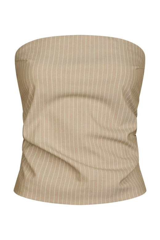 Neo Noir - Tyree Melange Pinstripe Top 165471 - 119 - Sand Melange