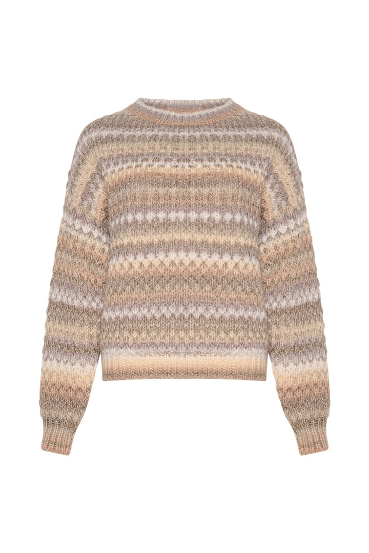Forudbestilling - Noella - Gio Sweater - Sand Mix Lurex (Februar) Strikbluser 