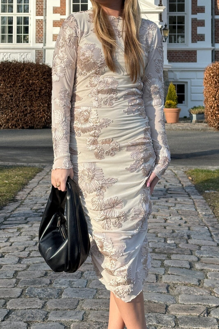 Forudbestilling - Noella - Lavinia L/S Dress 13500002 - 974 - Ivory Kjoler 