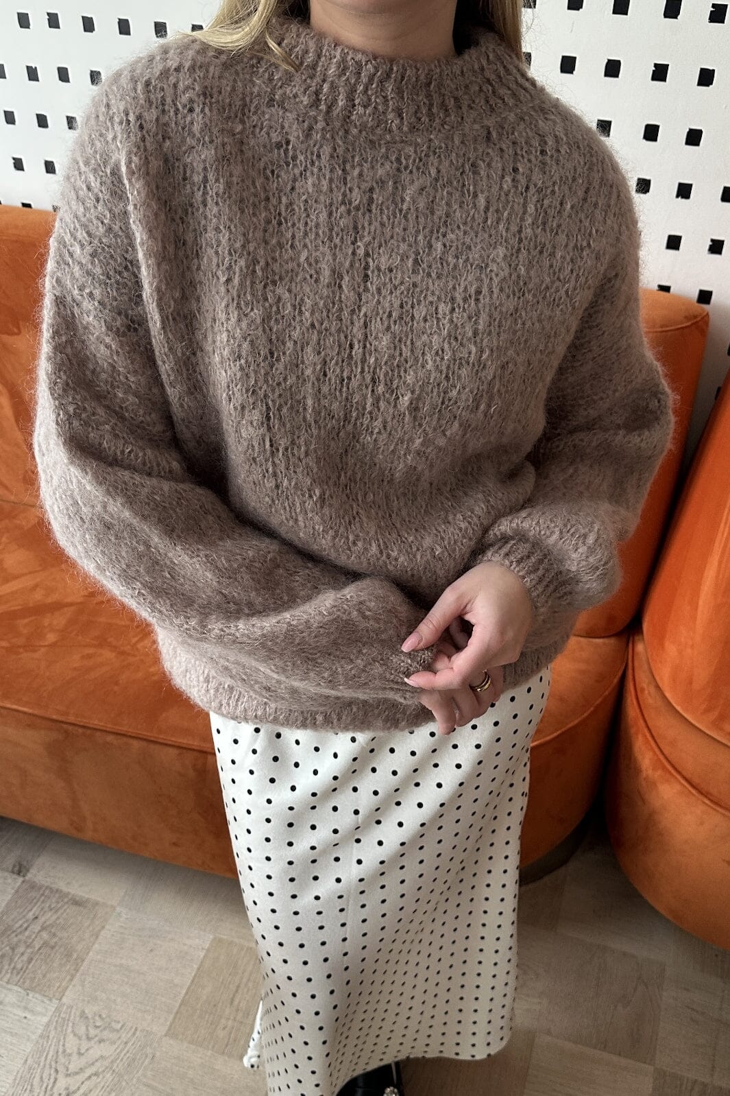 Forudbestilling - Noella - Linnie Knit 14180001 - 025 - Oatmeal Strikbluser 