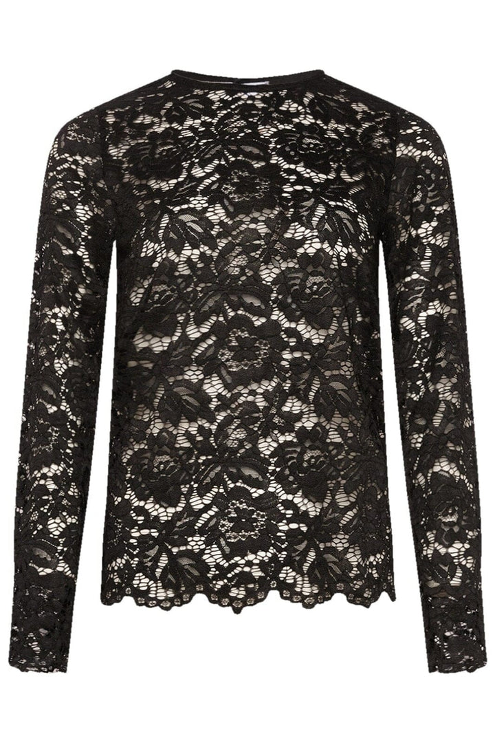 Forudbestilling - Noella - Lola Lace Blouse - 004 Black Bluser 