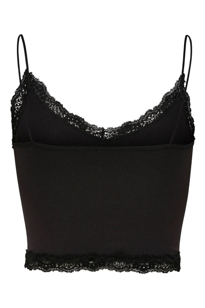 Only - Onlvicky Lace Seamless Cropped Top - 3210300 Black