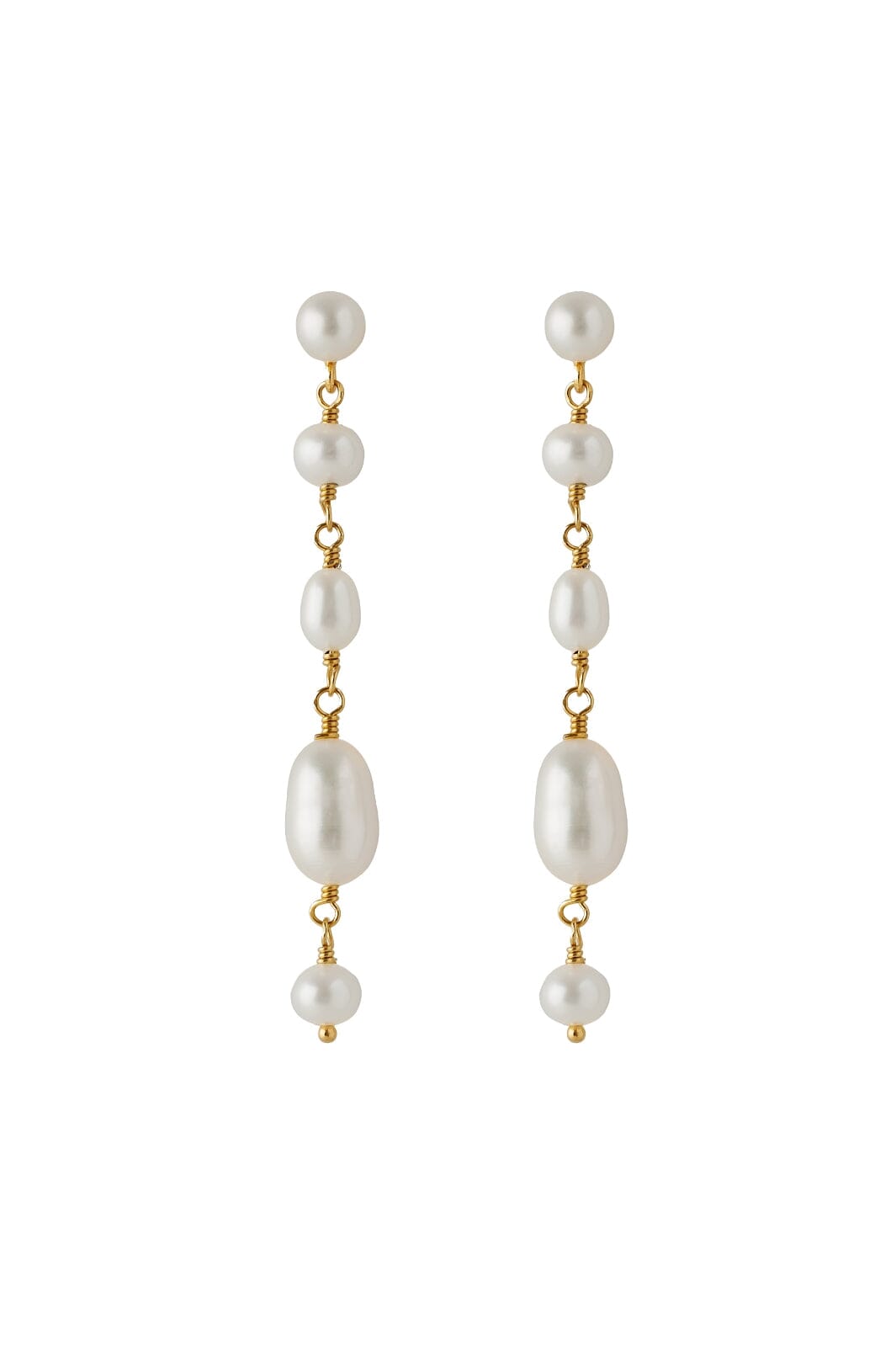 Forudbestilling - Pernille Corydon Jewellery - White Dreams Earrings - Gold Øreringe 