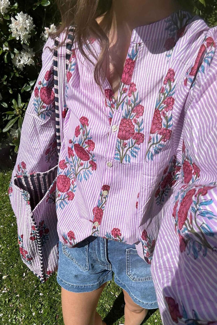 Forudbestilling - Sissel Edelbo - Lara Top SE 1655 - Poetic Purple Skjorter 