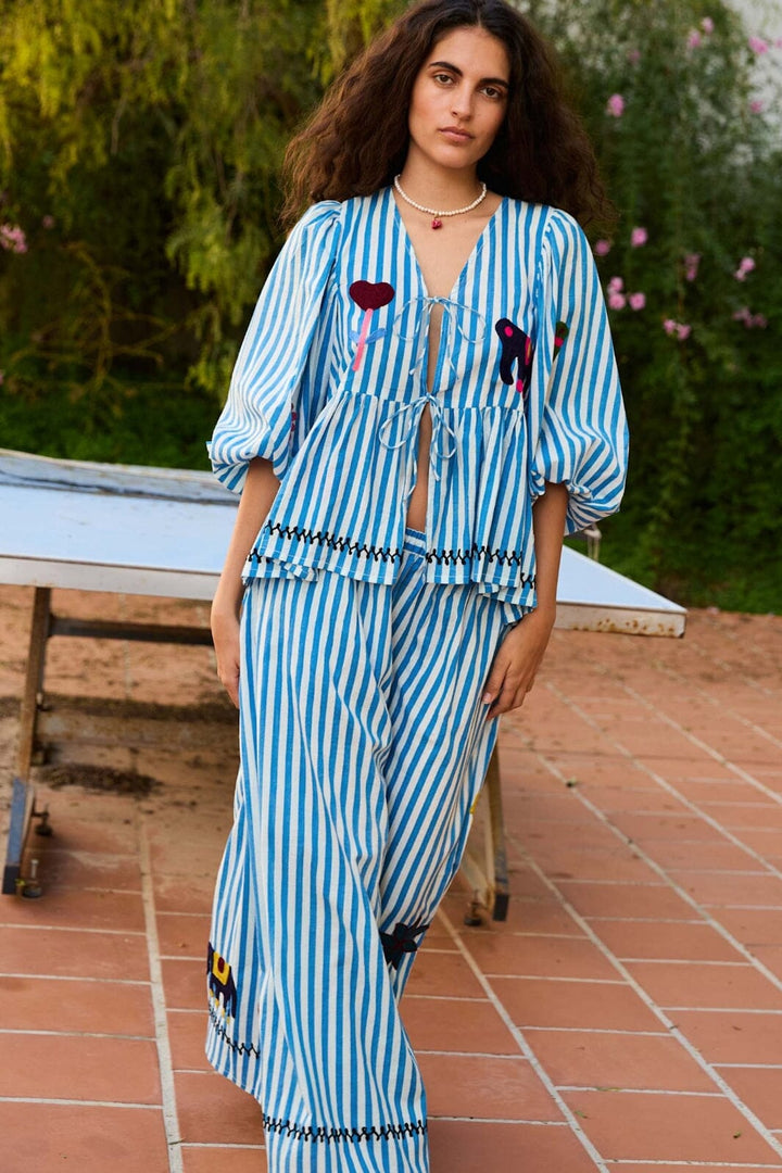 Sissel Edelbo - Vilja Skirt SE 1639 - Blue Stripes