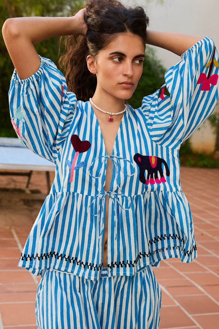 Sissel Edelbo - Vilja Top SE 1640 - Blue Stripes