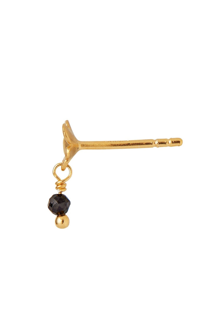 Forudbestilling - Stine A - Tres Petit Garden Flower Earring W. Black Spinel - 1315-02-S Øreringe 
