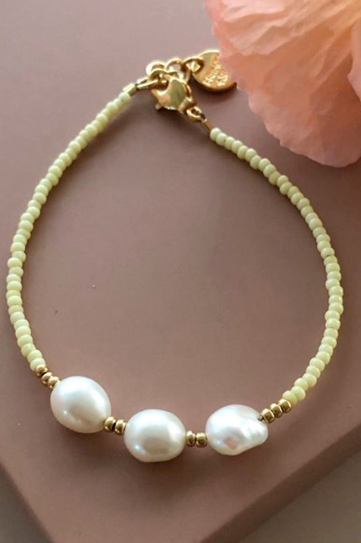 FRIIHOF+SIIG - Pearl Armbånd Armbånd Lys Gul 