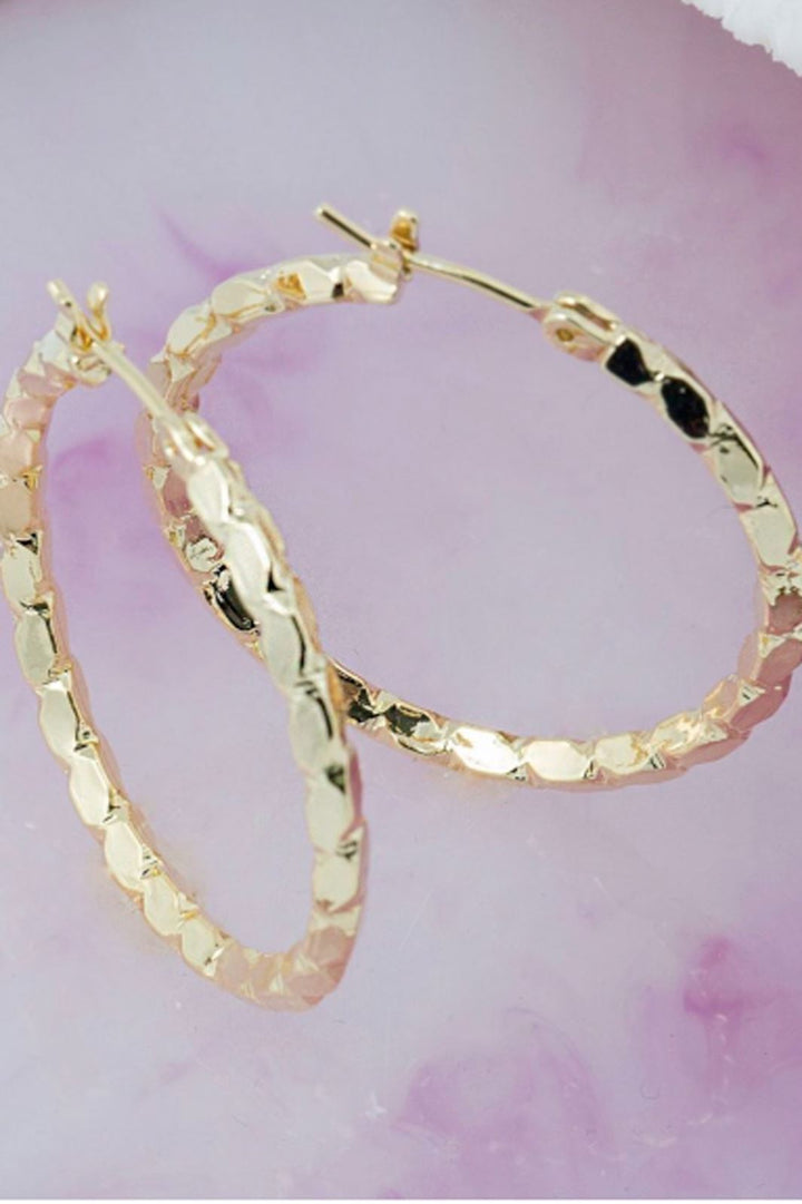 FRIIHOF+SIIG - Twisted Hoops - Guld (1 Par) Øreringe 