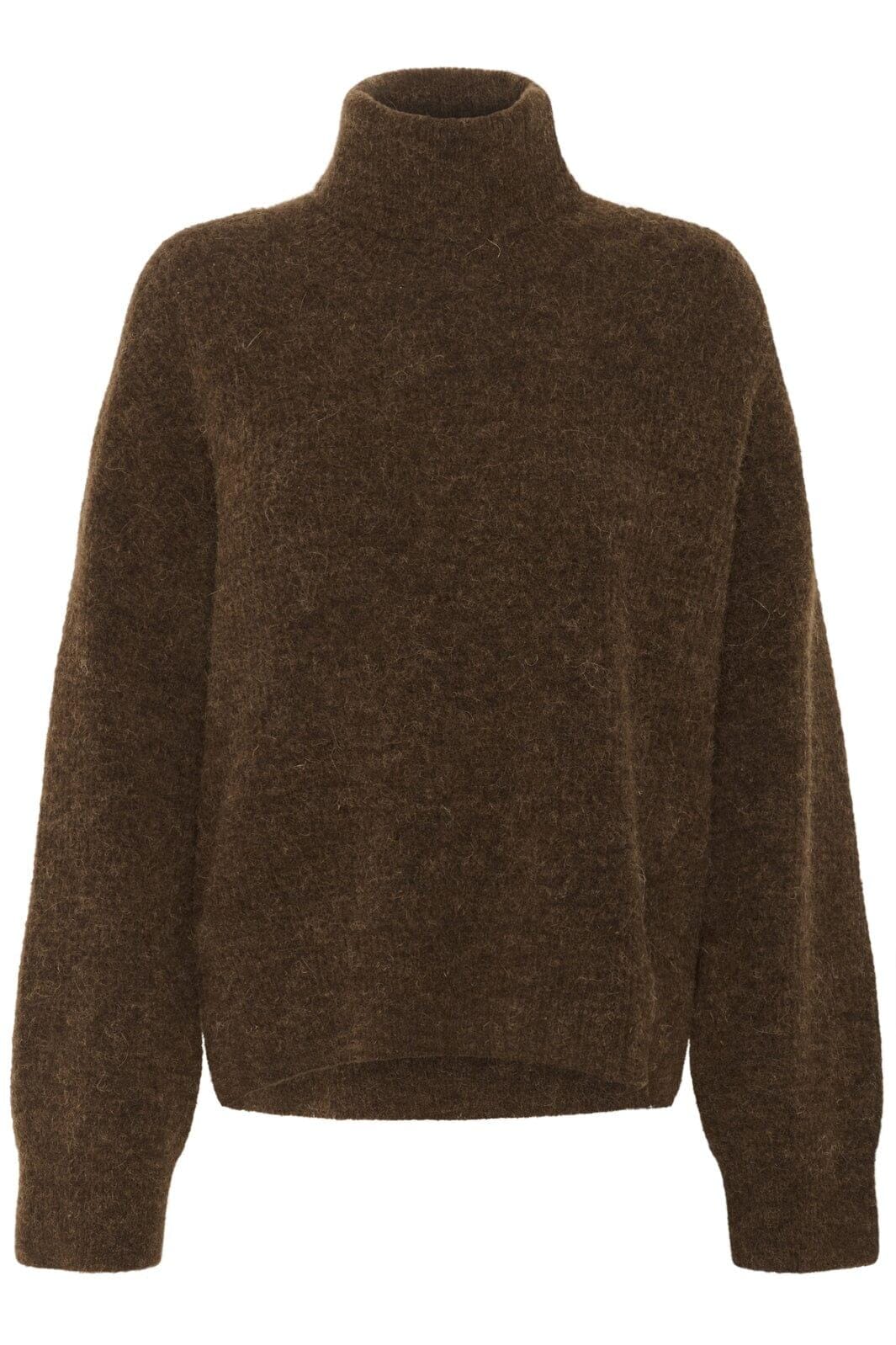 Gestuz - Alphagz Rollneck 10909446 - 108310 - Buff Mélange Strikbluser 