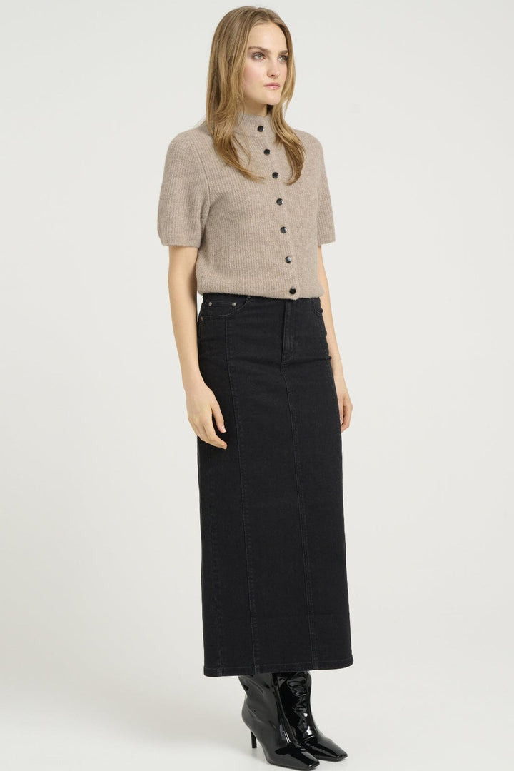 Gestuz - Alphagz Ss Short Cardigan - 1512141 Warm Sand Melange