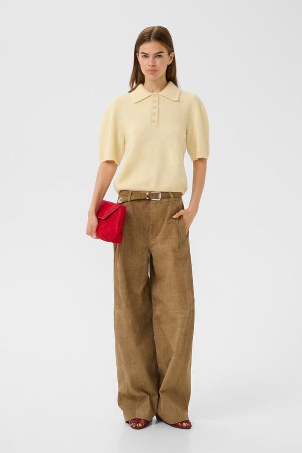 Gestuz - Gzalpha Ss Polo Pullover 10910852 - 109240 - Frozen Dew Mélange Strikbluser 