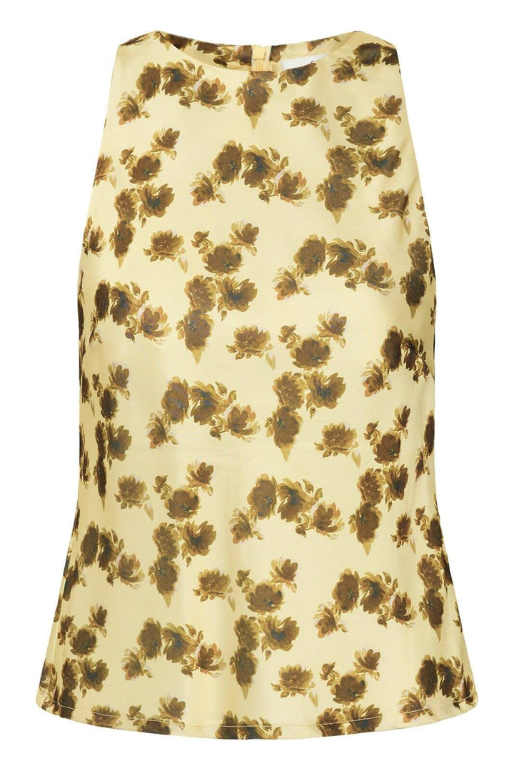 Gestuz - Gzchery P Blouse 10911321 - 109591 - Lemon Yellow Olive Flower Toppe 