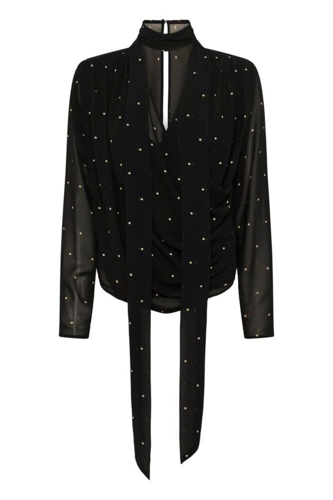 Gestuz - Gzdorthie P Blouse 10911034 - 109160 - Khaki Dot Bluser 