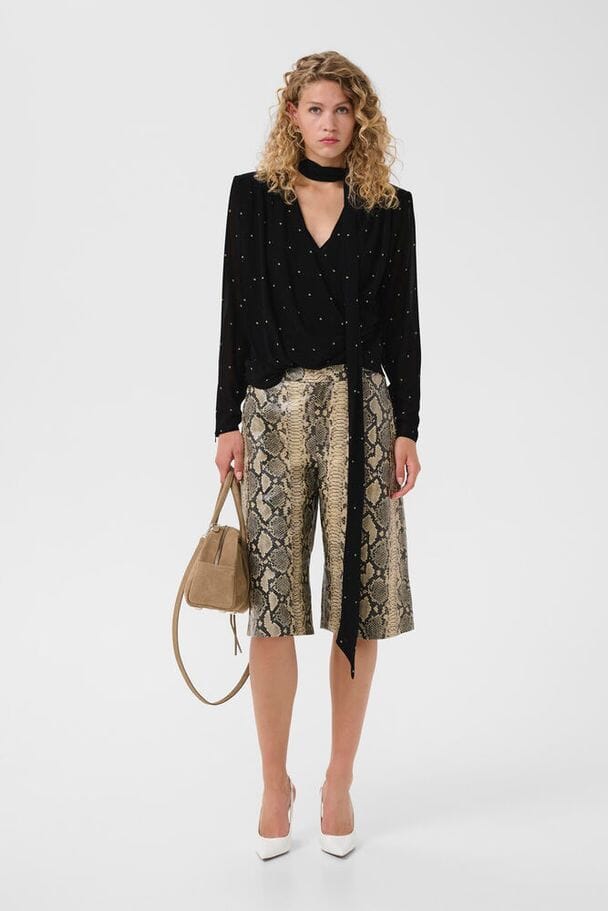 Gestuz - Gzdorthie P Blouse 10911034 - 109160 - Khaki Dot Bluser 