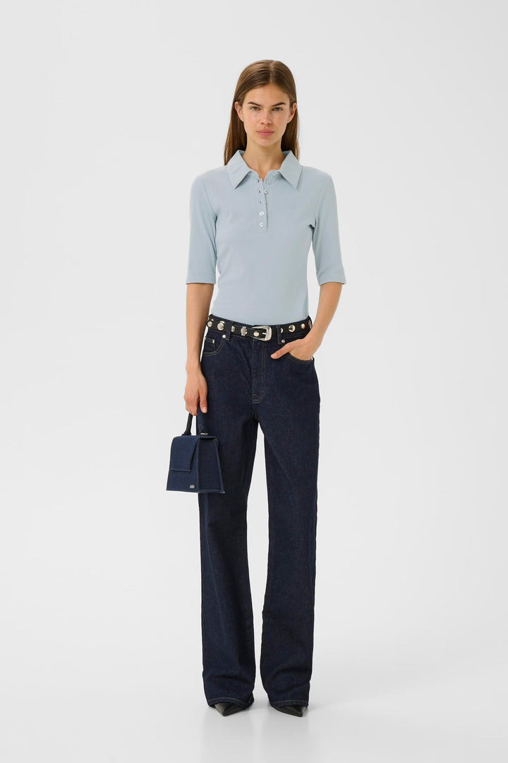 Gestuz - Gzdrew Polo Top 10910593 - 100648 - Grey Blue Toppe 