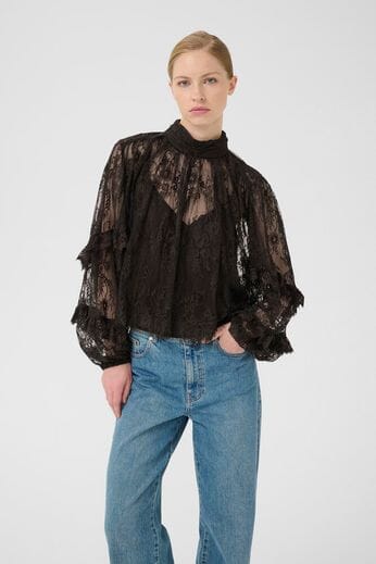 Gestuz - Gzlami Blouse 10910810 - 191018 - Ganache Bluser 