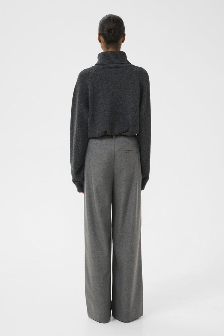 Gestuz - Gzpaula Melange Wide Pants 10910494 - 100494 - Dark Grey Melange