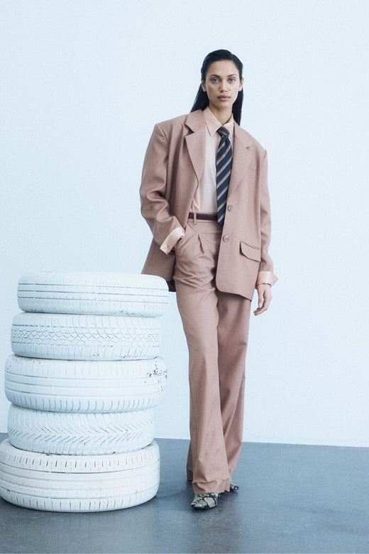 Gestuz - Gzpaula Pants 10910627 - 109220 - Burnt Marple Sugar Melange Bukser 