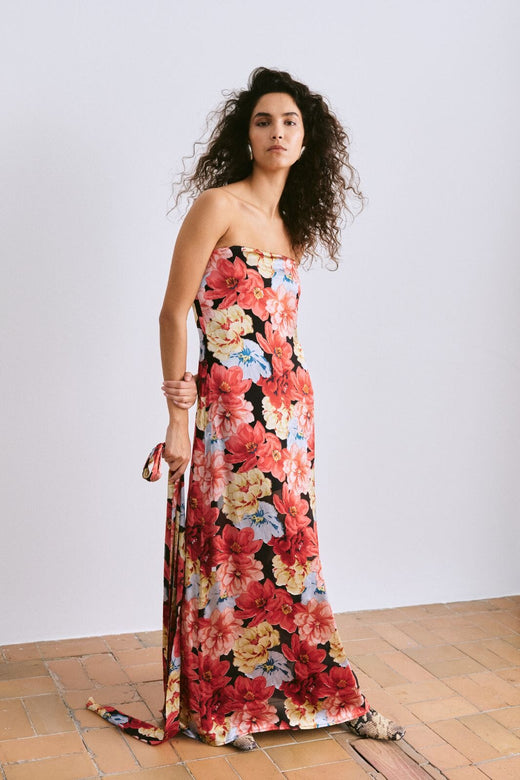 Gestuz - Gzsigrida P Silk Dress 10911030 - 109158 - Dessert Flower Multi Kjoler 