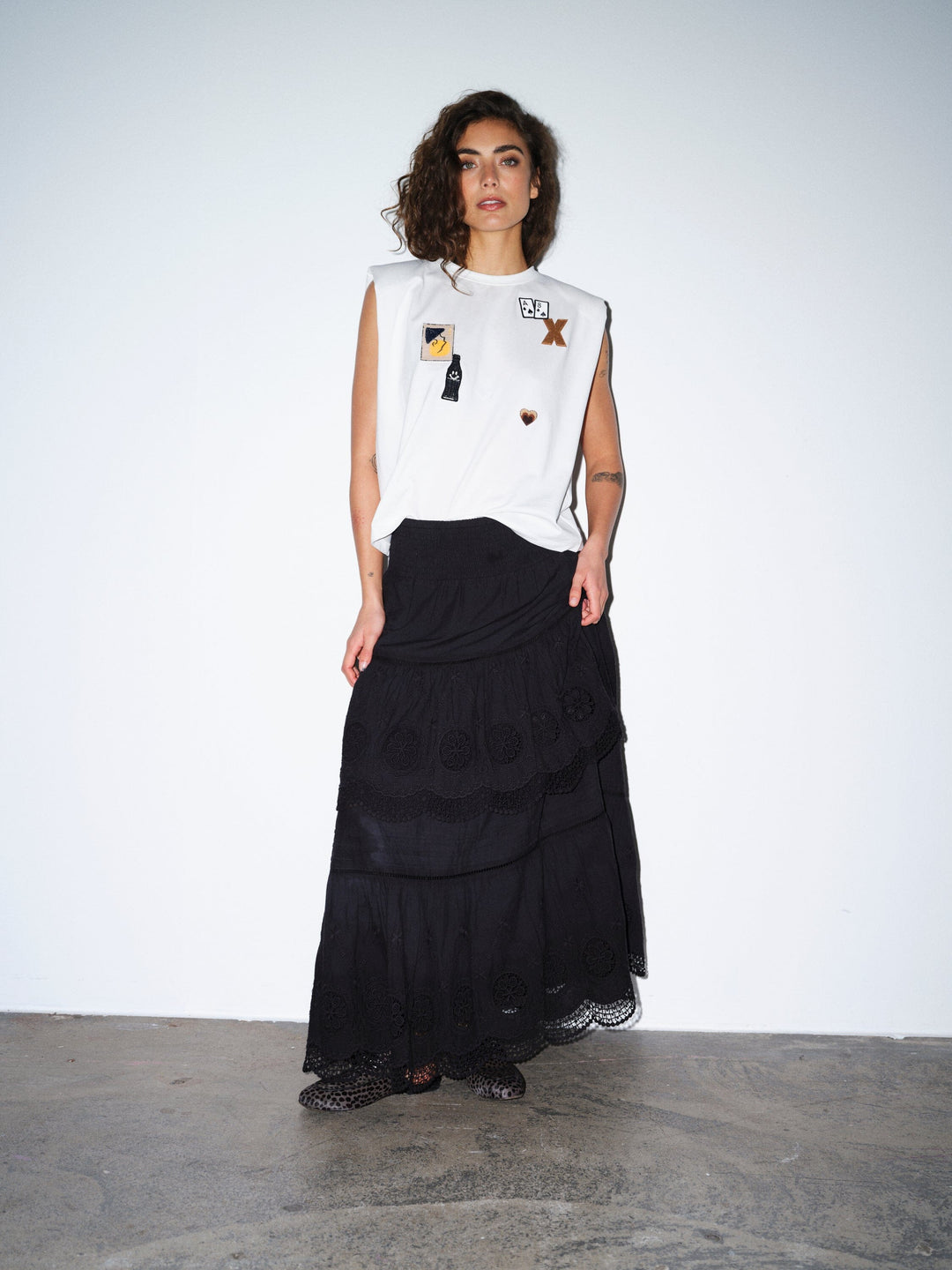 Gossia - Amaliago Li Tee G3042 - Off-White Toppe 