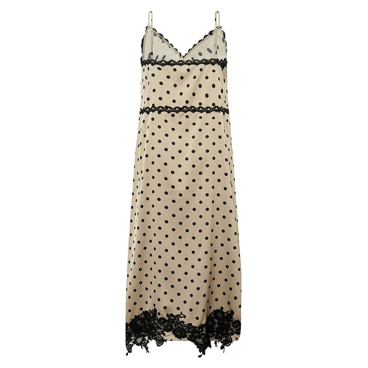 Gossia - Dahliago Mi Dress G3010 - Latte Black Dots Kjoler 