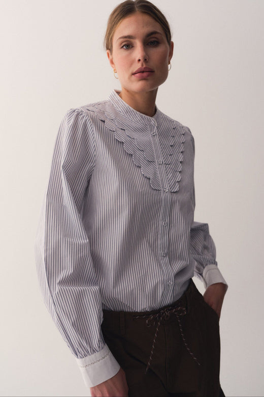Gossia - Palomago Shirt G2626 - Blue Stripes Skjorter 