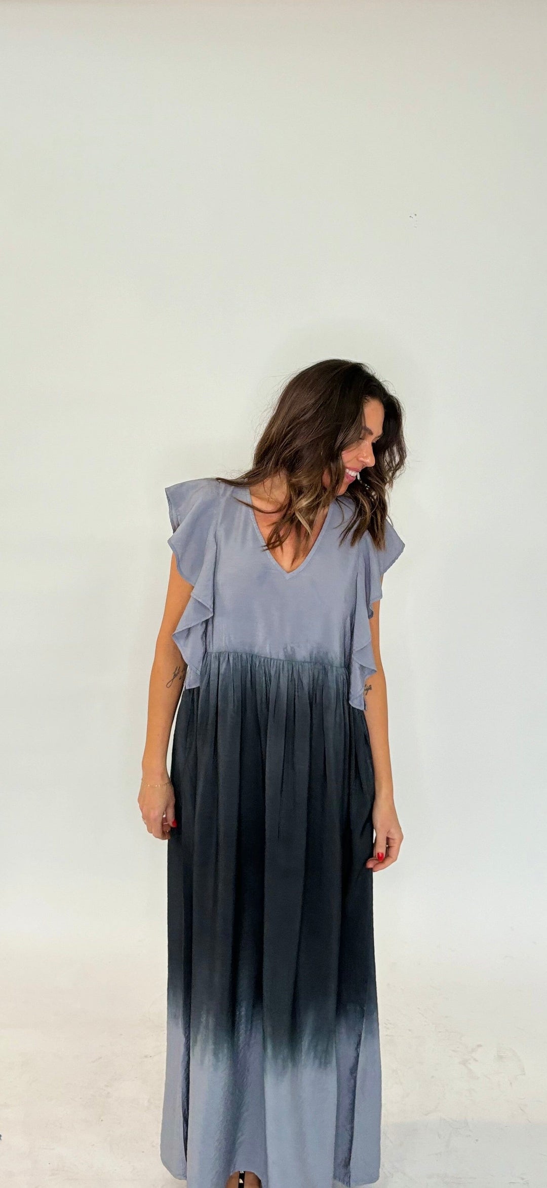 Gossia - Violago Dress G2429 - Grey Dip Dye Kjoler 