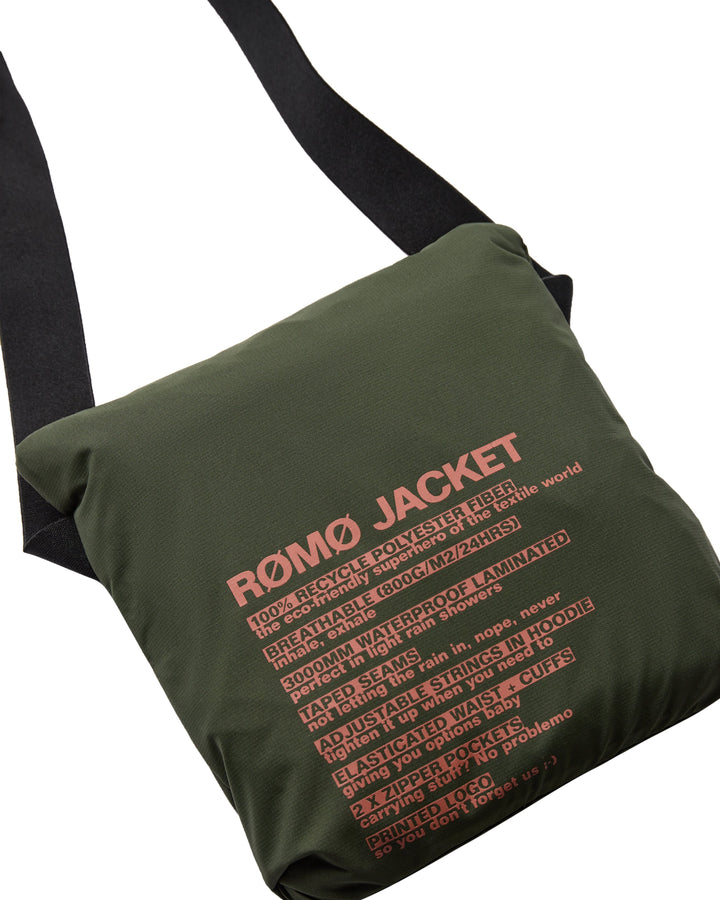 H2O - H2Rømø Festival Lw Rain Jacket Packable 100980-2 - 7022 - Army/Autumn Leaf Regntøj 