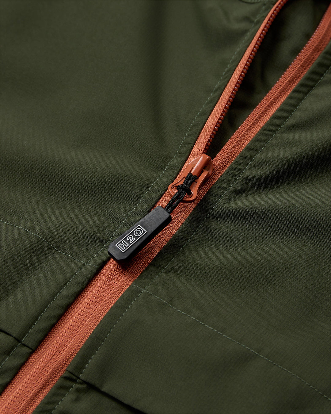 H2O - H2Rømø Festival Lw Rain Jacket Packable 100980-2 - 7022 - Army/Autumn Leaf Regntøj 