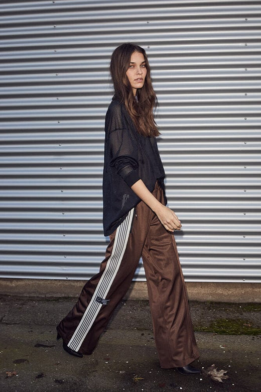 Haute L'Amitié - Baggy Track Tall Pants HL10071 - Mocca Bukser 