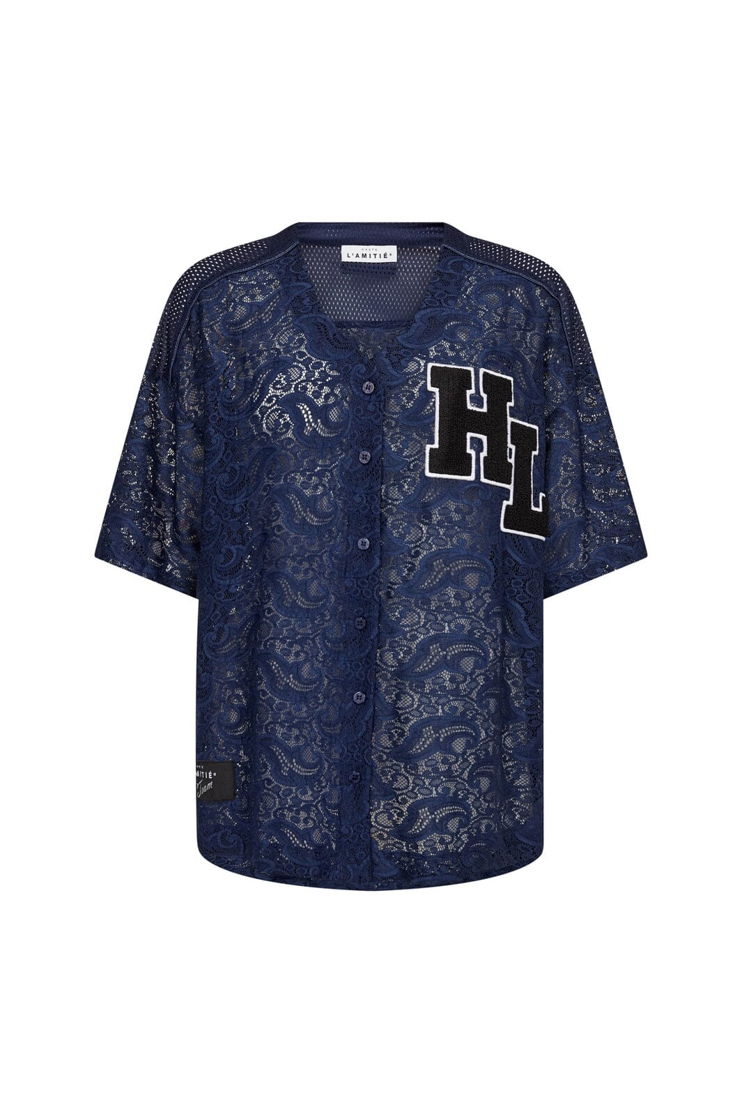 Haute L'Amitié - Court Lace Tee HL10466 - Navy