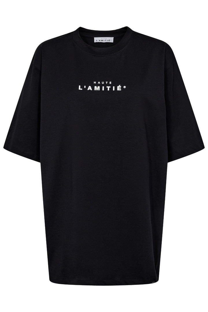 Haute L'Amitié - Crew Rub Print Tee HL10385 - Black T-shirts 