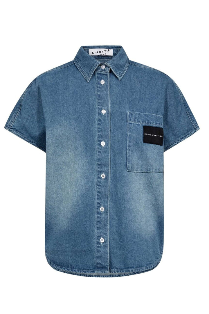 Haute L'Amitié - Denim Ns Logo Shirt HL10593 - Used Denim