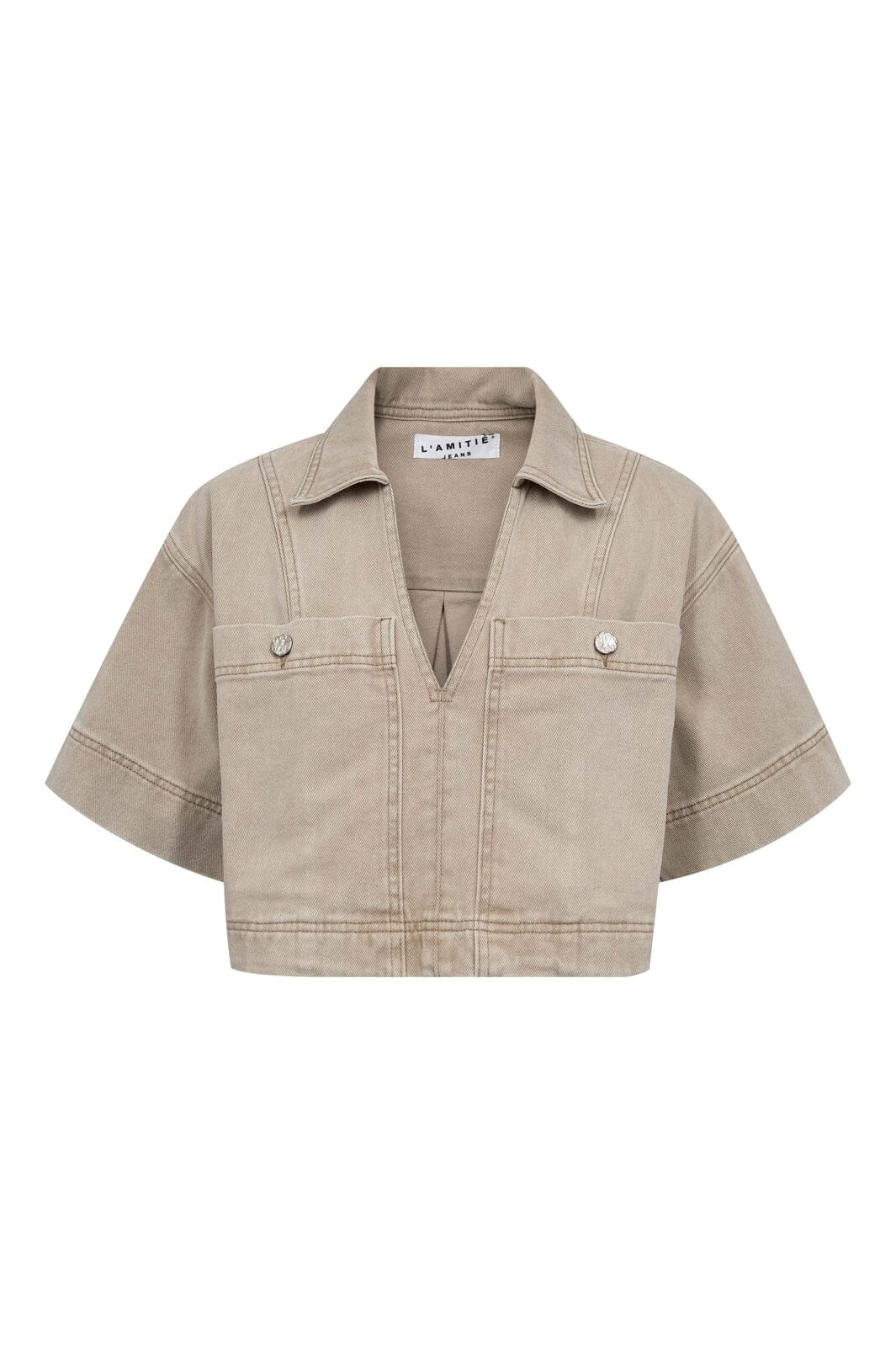 Haute L'Amitié - Drew Denim Top HL10643 - Khaki